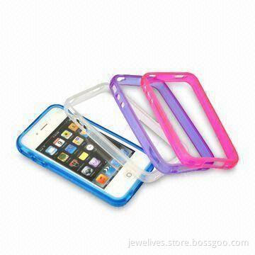 TPU Cases Bumpers for iPhone 4, CDMA Version, Durable, Various Visible Colors Available